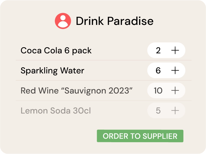 Supplier order made easy with Tako